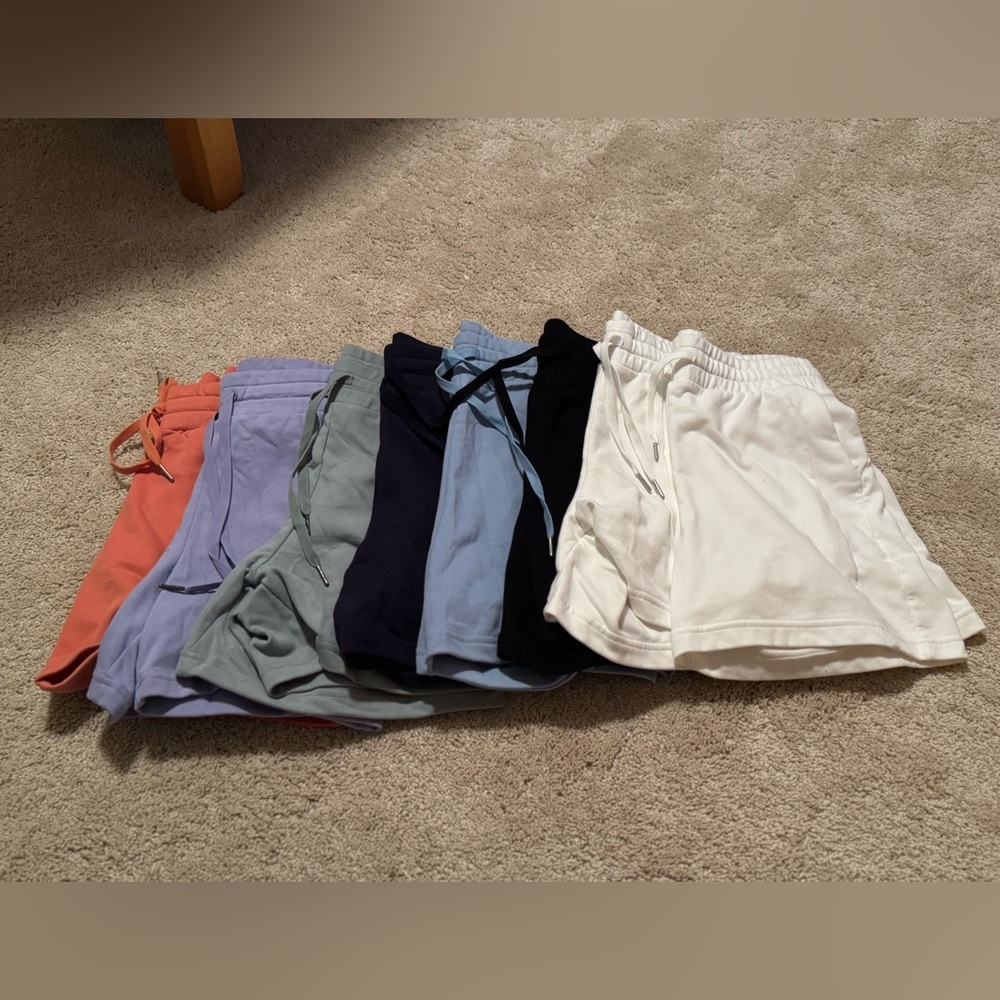Ododos Shorts Bundle in White, Navy, Light Blue, Black, Sage, Lavender, Coral